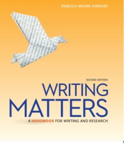 Writing Matters A Handbook for Writing and Research 2nd Edition