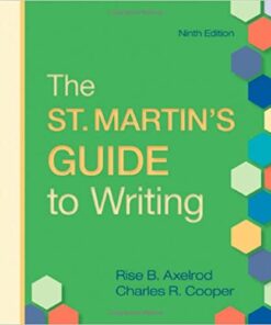 The St Martin's Guide to Writing 9th  9780312536121