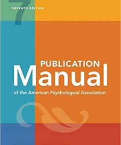 Publication Manual Of The American Psychological Association (2019, American Psychological Association) -9781433832178