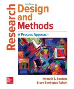 Research Design and Methods A Process Approach 10th Edition by Kenneth Bordens