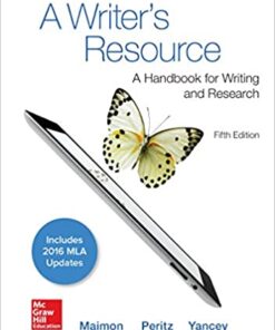A Writer's Resource A Handbook For Writing and Research MLA 2016 UPDATE 5th Edition