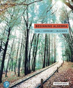 Beginning Algebra 13th Edition by Margaret L. Lial