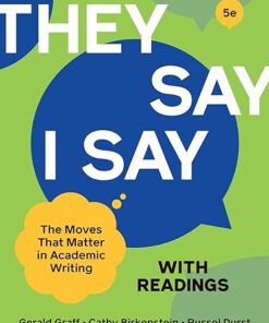 They Say I Say with Readings 5th Edition