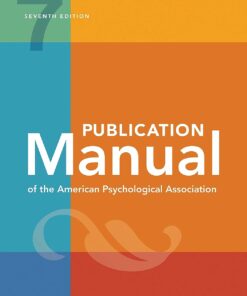 Publication Manual Of The American Psychological Association 7th Edition